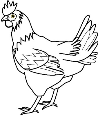 Huhn Malvorlage