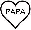 Herz mit Papa als Malvorlage