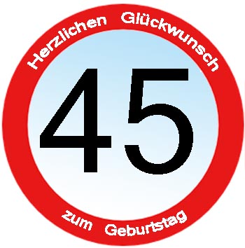 Geburtstagssprüche zum 45.