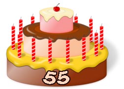 55. Geburtstag Kuchen Geburtstaagstorte