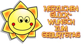 Kindergeburtstag Glückwünsche mit Sonne