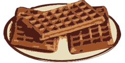 Waffeln mit Schokolade